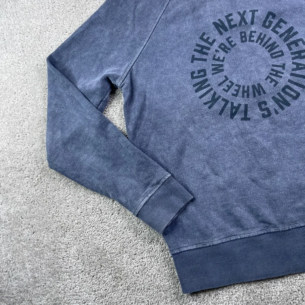 Outerknown Sweatshirt Mens Small Blue Sur‎ Hemp Organic Cotton French Terry